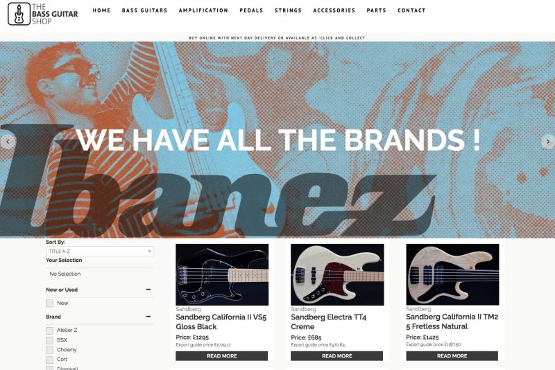 the bass guitar shop
